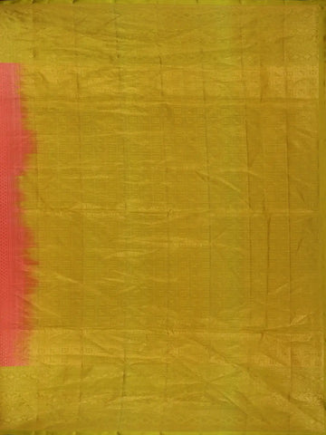 Tomato Red Geometric Design Zari Woven Soft Silk Saree - Diadem