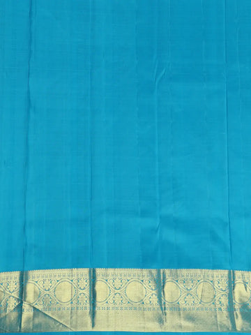 Sky Blue Butta Woven Pure Kanchipuram Silk Saree - Diadem