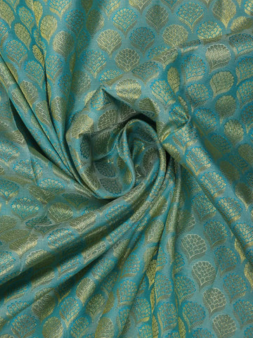 Sky Blue Butta Woven Pure Kanchipuram Silk Saree - Diadem