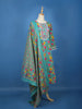 Turquoise Blue Floral Design Printed Cotton Salwar Suit - Diadem