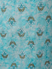 Turquoise Blue Floral Printed Cotton Salwar Suit - Diadem