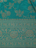 Turquoise Blue Floral Woven Banarasi Silk Saree With Zari Border