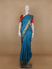 Turquoise Blue Butta Design Zari Weaving Soft Silk Saree - Diadem