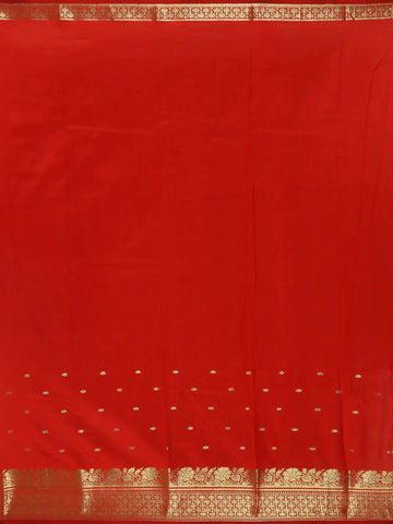 Turquoise Blue Butta Design Zari Weaving Soft Silk Saree - Diadem