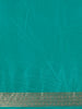 Turquoise Green Floral Woven Banarasi Silk Saree - Diadem