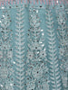 Turquoise Green Net Mirror And Floral Embroidery Bridal Lehenga - Diadem