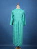 Turquoise Green with Ikat-Inspired Print Rayon Kurti - Diadem