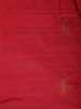 Vermilion Red Striped Pattern Silk Saree - Diadem