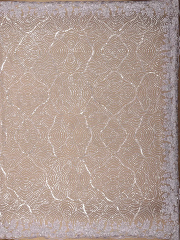 Violet Sequins Designed Net Saree - Diadem