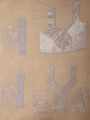 Violet Sequins Designed Net Saree - Diadem