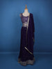 Violet Floral Embroidery Georgette Lehenga - Diadem