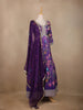 Violet Floral Printed Crepe Gown - Diadem
