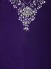 Violet Sequins Floral Printed Satin Salwar Suit - Diadem