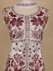 White Floral Embroidered Design Georgette Palazzo Suit with Dupatta