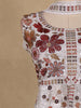 White Floral Embroidered Design Georgette Palazzo Suit with Dupatta