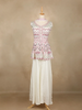 White Floral Embroidered Georgette Palazzo Salwar Suit - Diadem