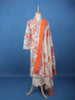 White Floral Printed Cotton Salwar Suit - Diadem