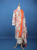 White Floral Printed Cotton Salwar Suit - Diadem