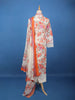 White Floral Printed Cotton Salwar Suit - Diadem