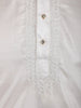 White Solid Silk Kurta For Men - Diadem