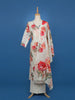 White Floral Design Cotton Salwar Suit - Diadem