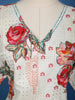 White Floral Design Cotton Salwar Suit - Diadem
