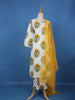 White Floral Design Printed Cotton Salwar Suit - Diadem