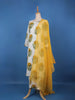 White Floral Design Printed Cotton Salwar Suit - Diadem