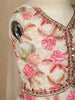 White Floral Designed Semi Silk Lehenga - Diadem