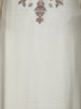 White Floral Embroidery Cotton Palazzo Salwar Suit - Diadem