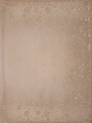 White Floral Embroidery Organza Designer Saree - Diadem