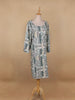 White Floral Printed Cotton Kurti - Diadem