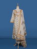 White Floral Printed Cotton Salwar Suit - Diadem