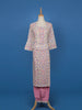 White Multicolor Floral Print Cotton Straight Salwar Suit - Diadem