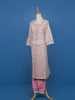 White Multicolor Floral Print Cotton Straight Salwar Suit - Diadem