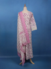 White and Purple Paisley Floral Printed Cotton Salwar Suit Set - Diadem