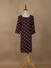 Wine Diamond Design Print Rayon Kurti - Diadem