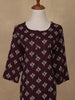 Wine Diamond Design Print Rayon Kurti - Diadem