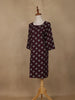 Wine Diamond Design Print Rayon Kurti - Diadem