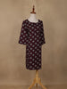 Wine Diamond Design Print Rayon Kurti - Diadem