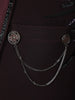 Wine Embellished Satin Men's Suit with Leaf Sequin Work - Diadem