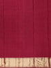 Wine Floral Design Woven Pure Kanchipuram Silk Saree With Zari Border - Diadem