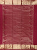 Wine Floral Design Woven Pure Kanchipuram Silk Saree With Zari Border - Diadem
