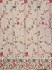 Wine Floral Embroidered Tussar Silk Saree - Diadem