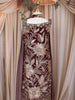 Wine Floral Zari Embroidered Design Georgette Kids Sharara Suit with Dupatta