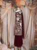 Wine Floral Zari Embroidered Design Georgette Kids Sharara Suit with Dupatta