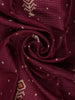 Wine Pochampally Ikat Design Cotton Saree with Zari Border