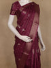Wine Pochampally Ikat Design Cotton Saree with Zari Border