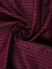 Wine Purple Checked Woven Pure Kanchipuram Silk Saree - Diadem