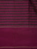 Wine Purple Checked Woven Pure Kanchipuram Silk Saree - Diadem